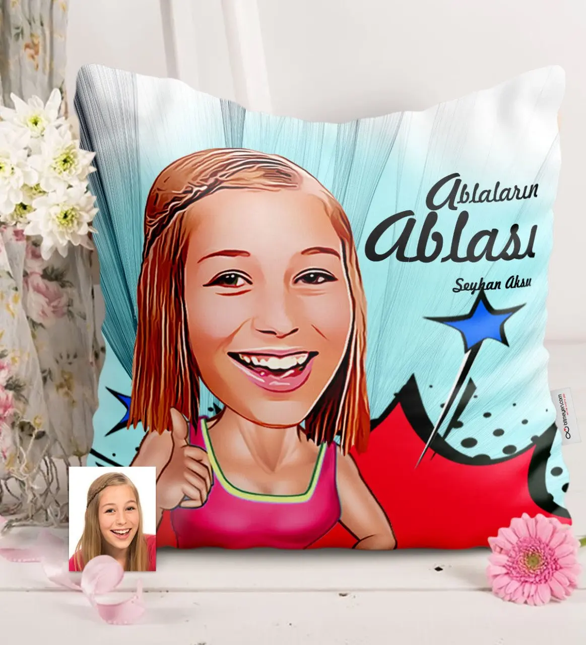 

Персонализированная атласная Подушка для пожилых сестер ablalarыn-1 Повседневная Удобная надежная качественная дорожная картина для домашнег...