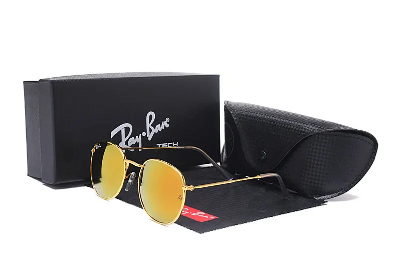 RayBan RB3447, солнцезащитные очки, поляризационные, для мужчин, женщин, для вождения, солнцезащитные очки, Ретро стиль, для женщин, мужские солнцезащитные очки, RayBan, круглые очки - Цвет: RB3447-3