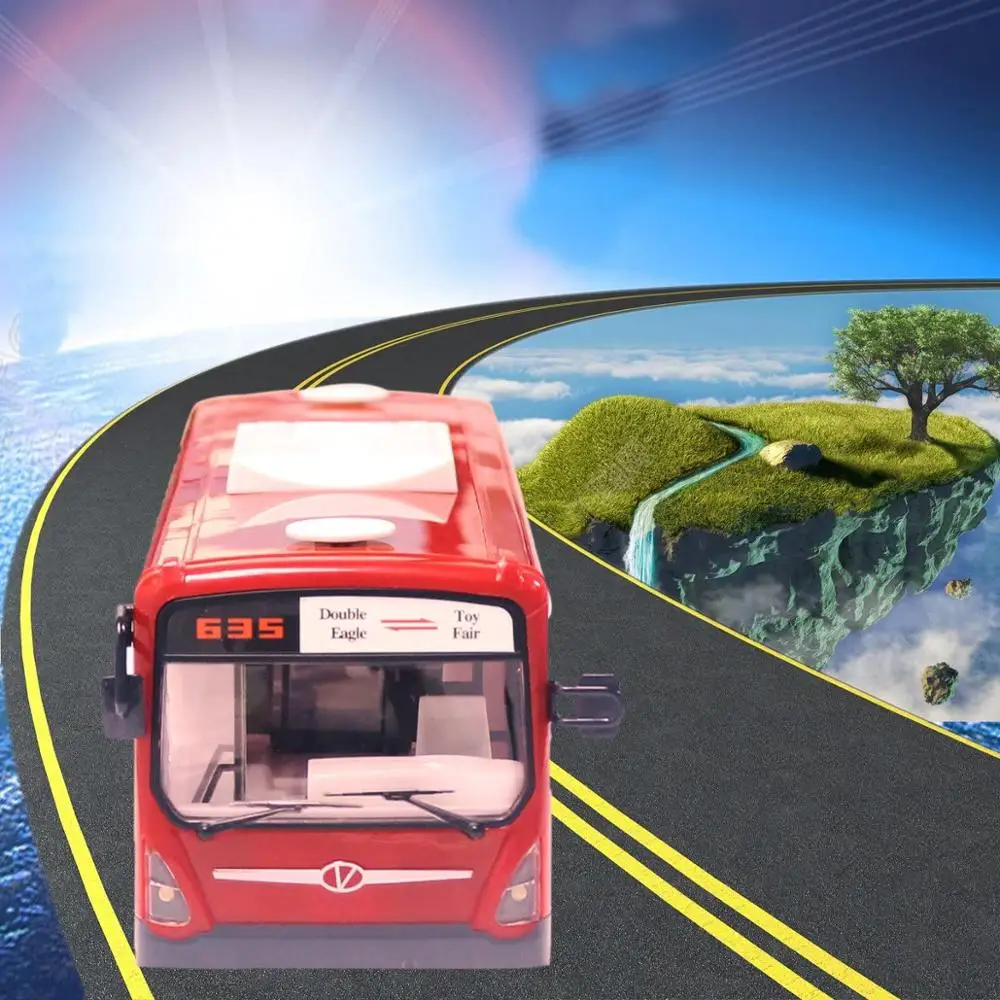 

2.4G RC Car Bus City Model Remote Control Electronic Vehicles Toys Opening Doors Toys for Kids with Sound and Light