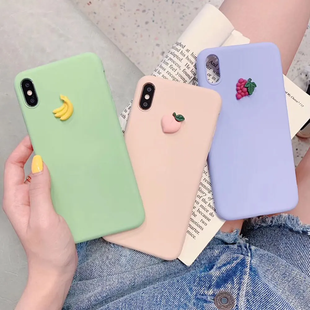 3D с рисунками фруктов рисунком Телефон чехол для iPhone 6S Чехол 7 6 плюс девчушки