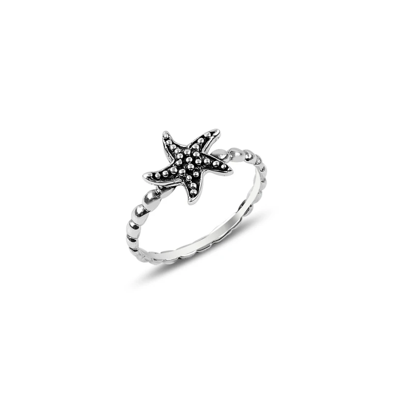 

Silver 925 Sterling Oxidized Sea Star Ring