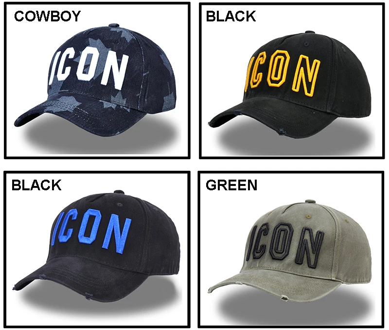 DSQICOND2 бренд DSQ значок Casquette папа хип хоп Кепка-Бейсболка Шапки Твердые шапочки с узором письма Snapback кепки для мужчин S