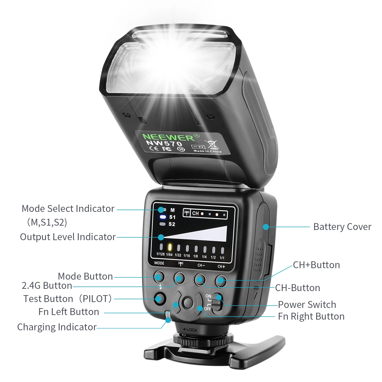 Вспышка Neewer Speedlite с беспроводной системой 2 4G и 15-канальным передатчиком для DSLR