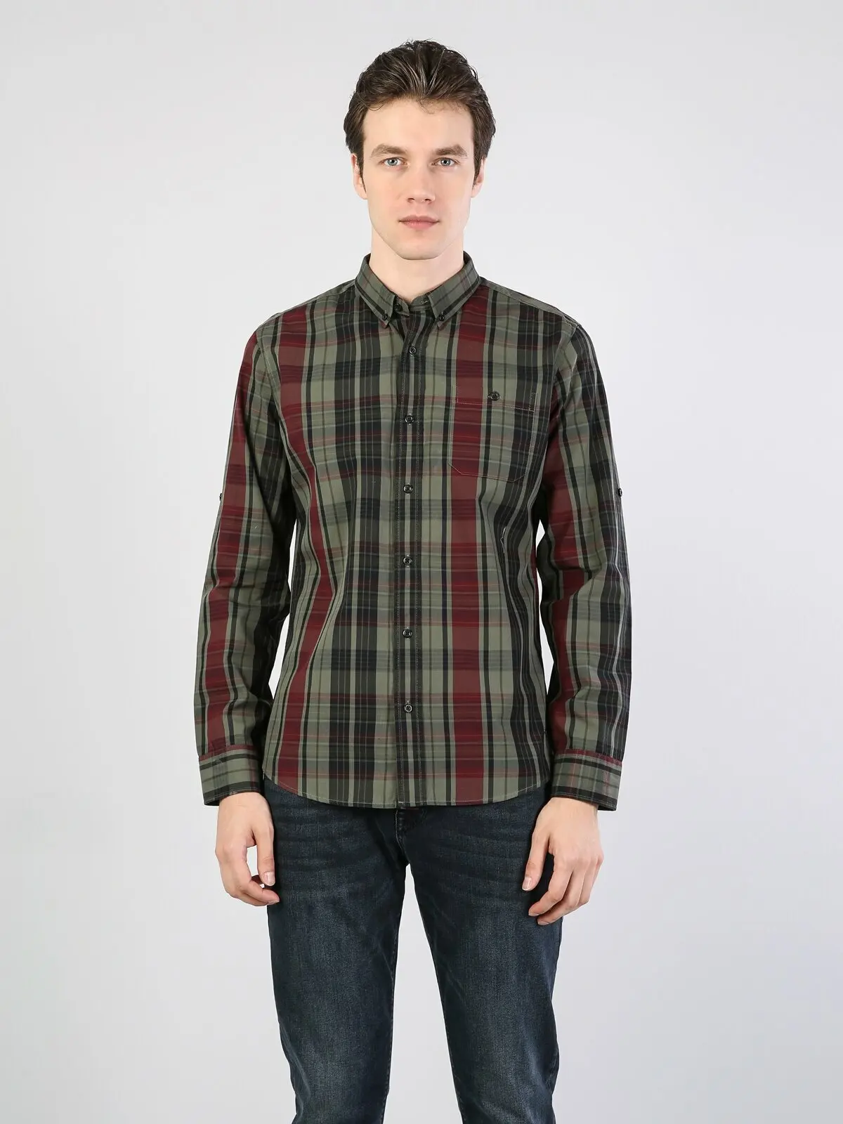 Мужская рубашка с длинным рукавом Colins модная CL1034920 |