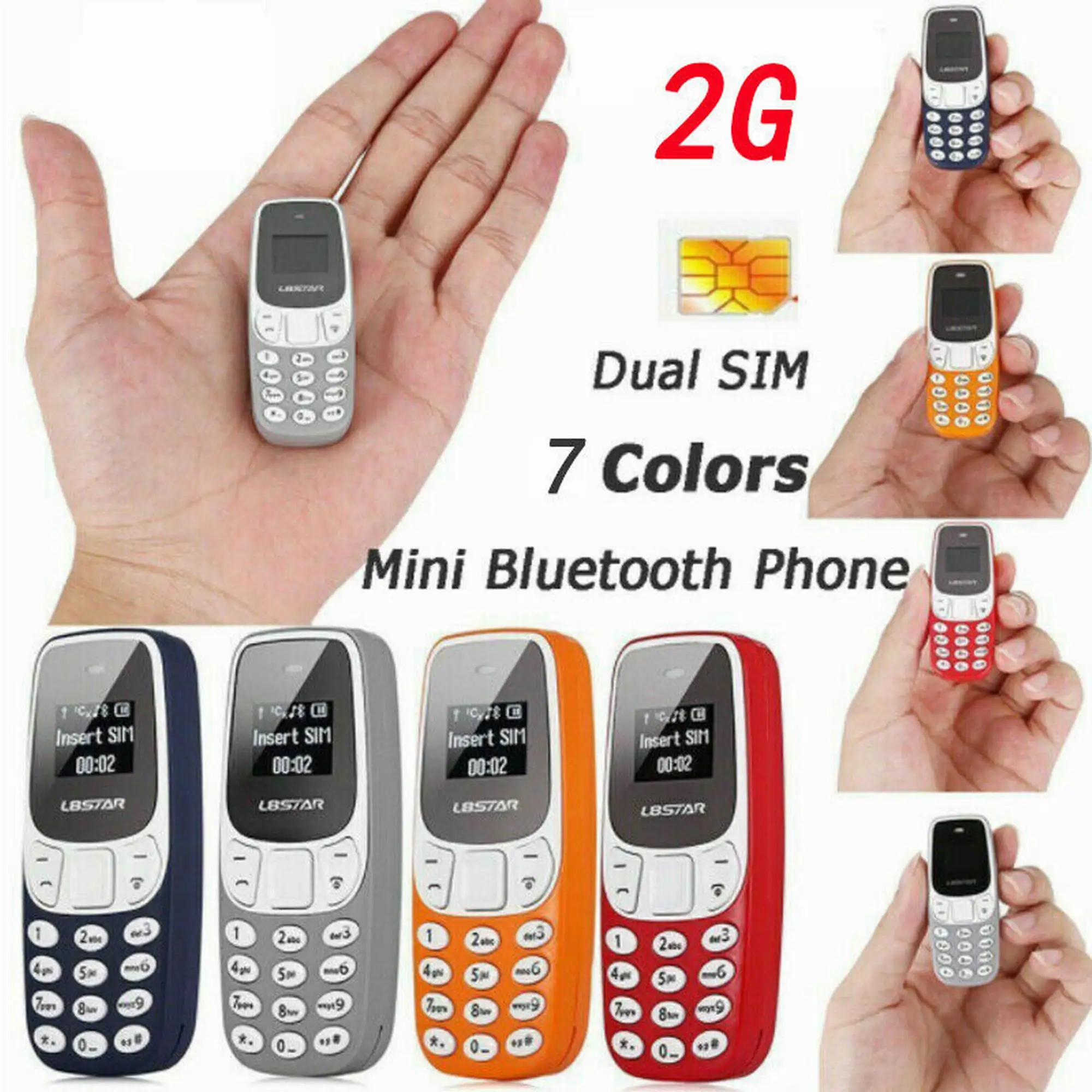

Dropshipping Mini Mobile Phone L8Star Bm10 Wireless Dialer Earphone Hand-Free Cellphone Headset Dual Sim Card Mini Mobile Phones
