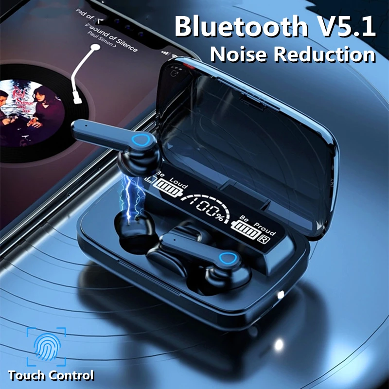 TWS беспроводные Bluetooth-наушники с сенсорным управлением музыкальные наушники