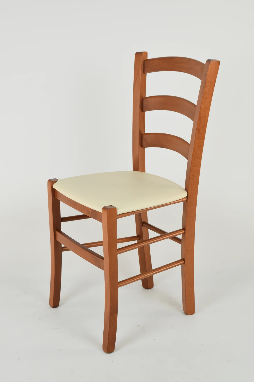 Tommychairs-набор из 2 стульев Venice для кухни структура бука в вишный цвет сиденье