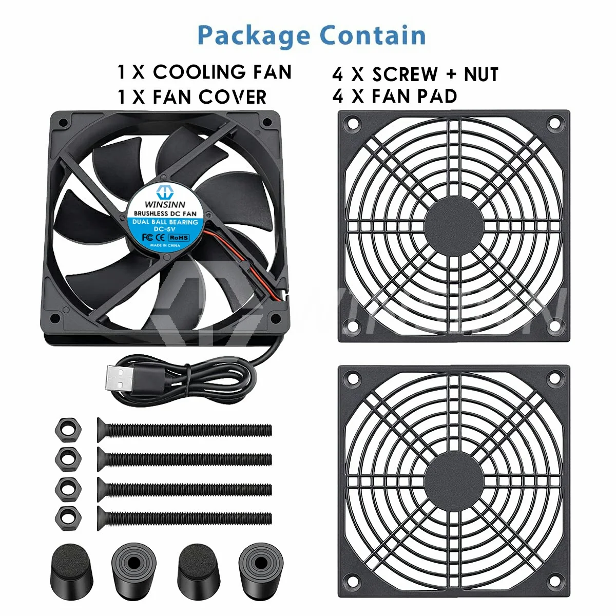 WINSINN Приемник winнаклейки DVR Xbox TV приставка маршрутизатор чехол вентилятор USB