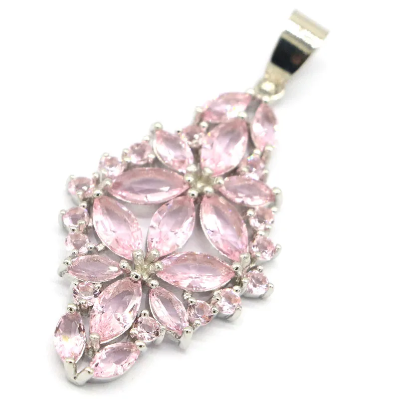 Роскошный розовый кунцит белый яркий кубический циркон для сестры Ежедневное