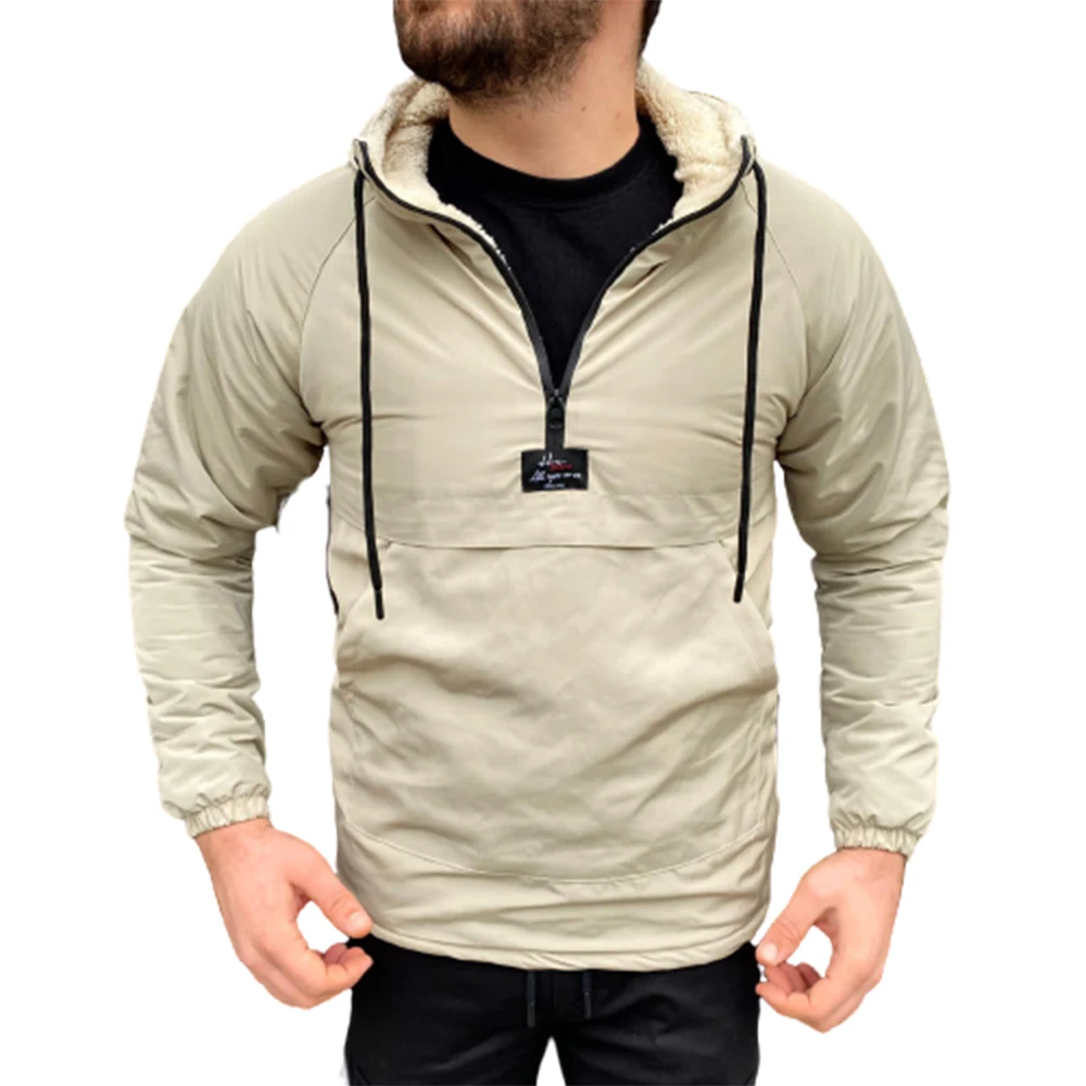 

Mens Furry Hooded Windbreaker Jacket High Mountain Star Waterproof Casual Hoodie Zipper Thin Coats Stretwear Clothing Outherwear