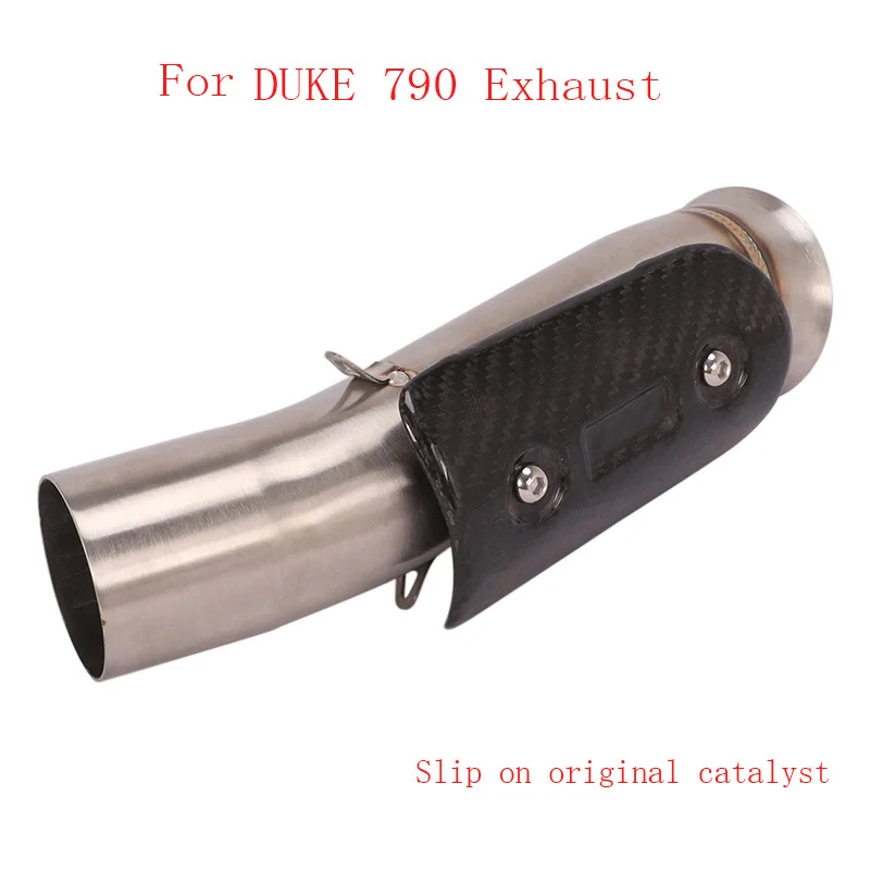 

Motorcycle Exhaust System Escape Pipe Muffler Middle Mid Link Tube Connector Link Pipe Modified for DUKE 790