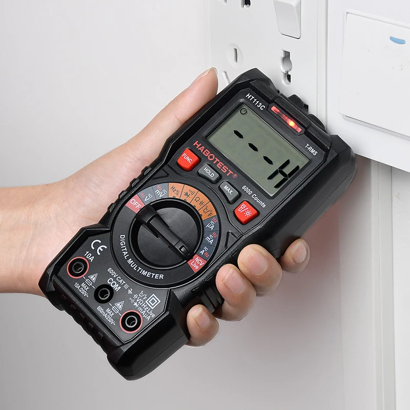 Мультиметр HABOTEST HT113 цифровой профессиональный 600 В мкА Ма-Ма AC/DC Ом диодный зуммер