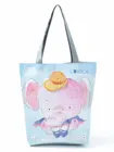 Сумочки слон, женская сумка через плечо с милыми мультяшными животными, вместительная сумка для покупок, дорожная пляжная сумка в японском стиле, женская сумка-тоут