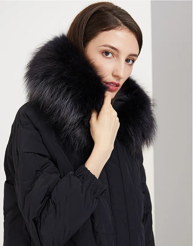 Obrix зимняя женская куртка с наполнителем из утиного пуха теплая меховая