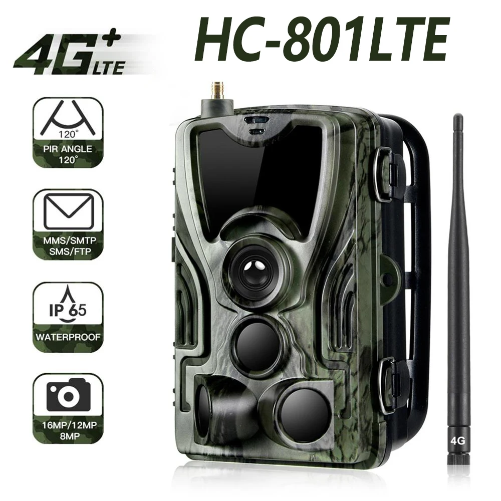 Охотничья фотоловушка HC801LTE 4G FTP SMTP MMS 20 МП 1080P ИК ночное видение охота IP65