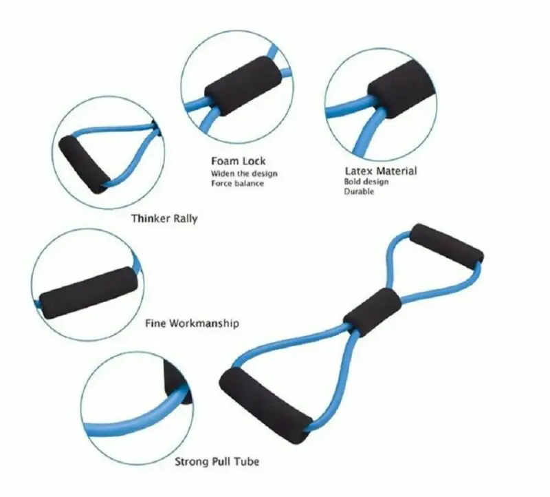 Фитнес-резинка 4 трубки эспандер латексный тренажер для педалей растяжки
