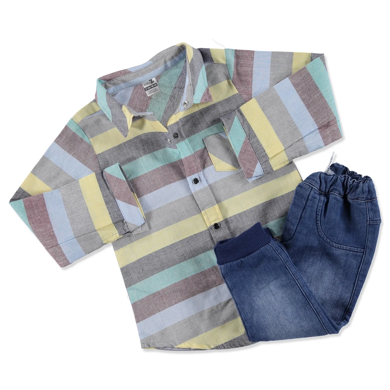 Ebebek BabyZ кнопка для детской одежды деталь Рубашка Боди джинсовые штаны комплект из