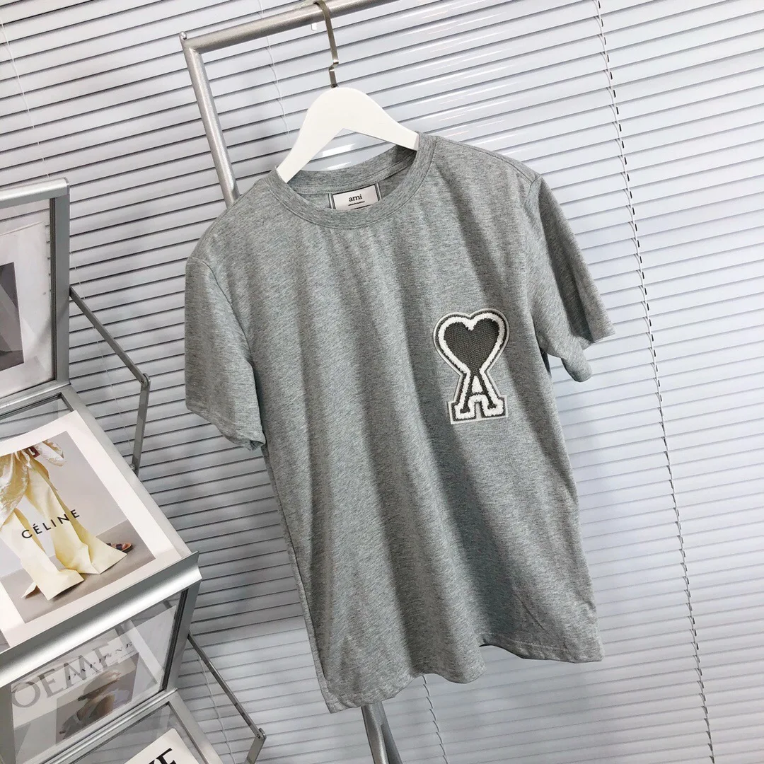 

21ss New arrival luxurious brands design Ami Cotton Tee Shirt Men Women Streetwear Sweatshirt Outdoor T-shir