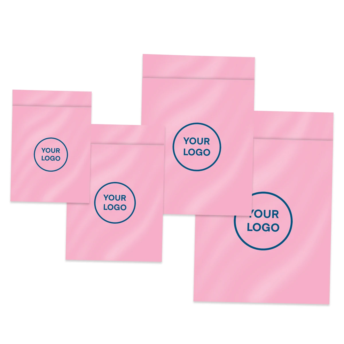 Розовые пластиковые пакеты для почтовых отправлений полиэтиленовые с