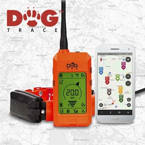 GPS локатор для собак Dogtrace X30 достигает 20 км приложение телефона и ручки в