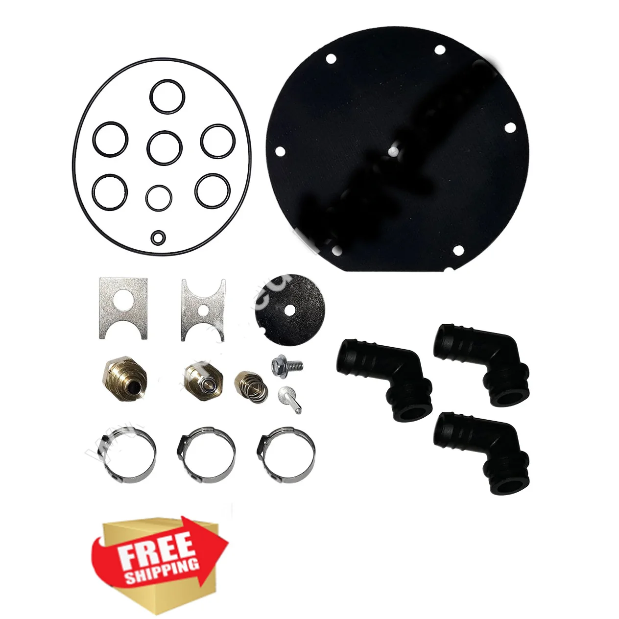 

Prins Type VSI Reducer Repair Kit (F.G.H.J) With Elbows- Prins Type LPG CNG GPL Vaporizer Diaphragm Seal O-ring Set