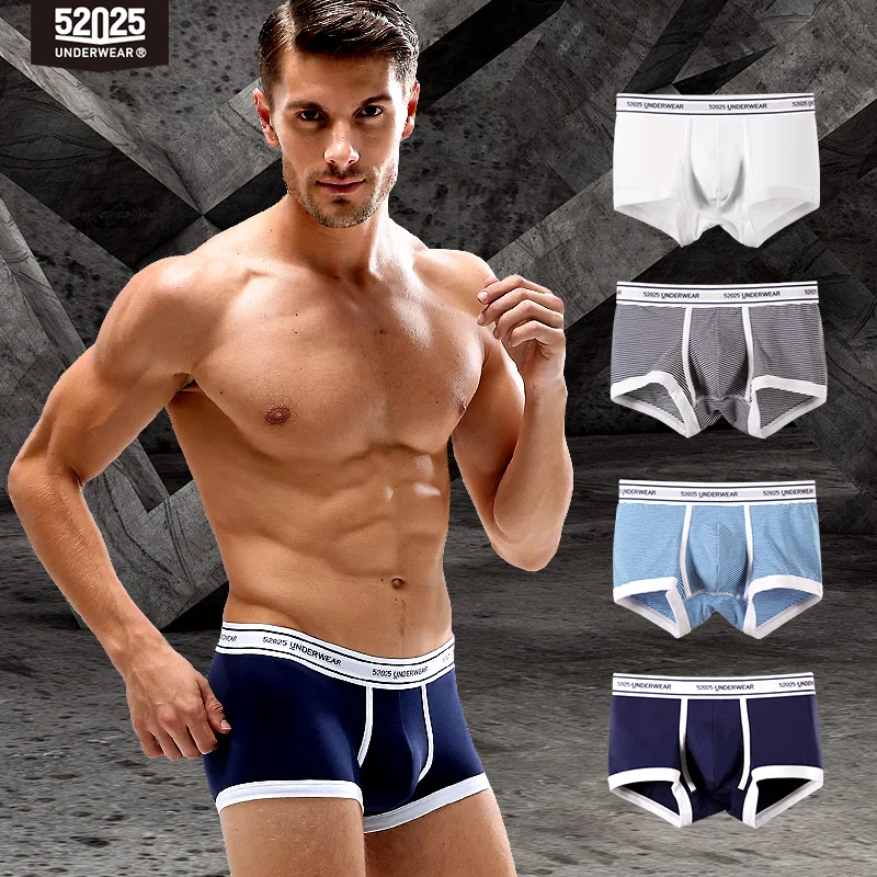 

52025 Men Underwear Boxers 4-Pack Cotton Modal Soft Breathable Comfortable Underwear Boxershorts Men Underwear Sexy Boxer Men