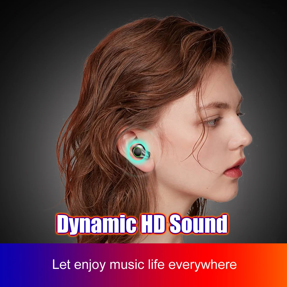 TWS 4000 мАч Bluetooth наушники светодиодный дисплей беспроводные водонепроницаемые