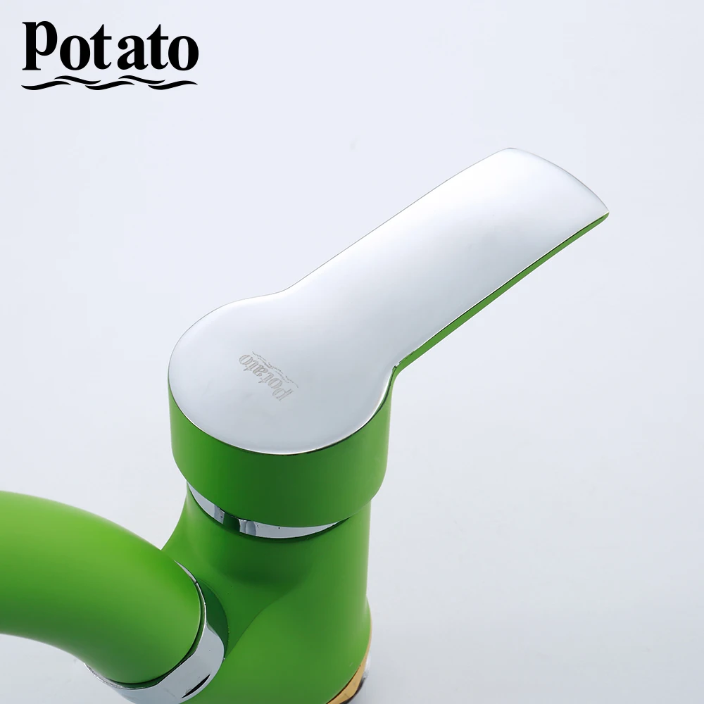 PotatoСмеситель для кухонной раковины с красочным распылителем на одно отверстие