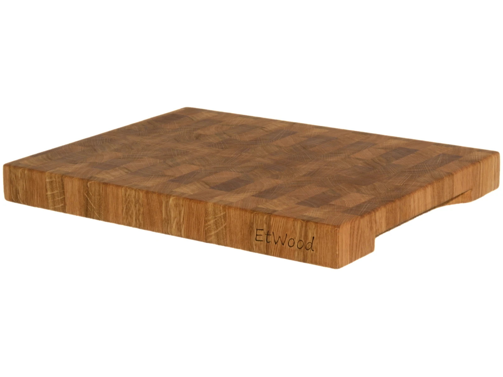 Кухонная разделочная доска торцевая деревянная дуб EtWood | Дом и сад