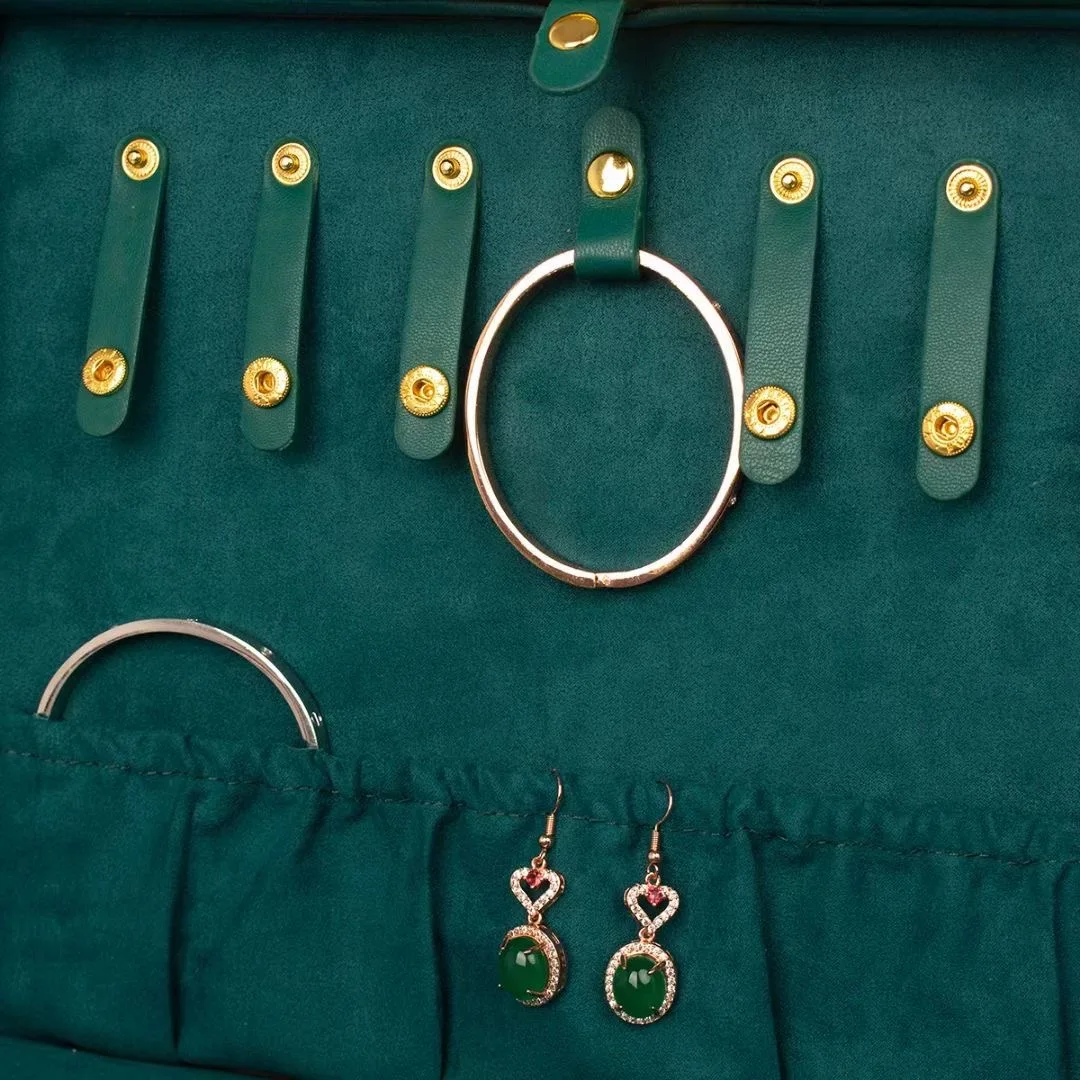 The Flower Girl Bridesmaids Maid Of Honor Mother's Day Gold Frame Glass Jewelry Gift Box Storage Organizer