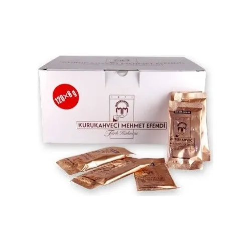 

Turkish Coffee Kurukahveci Mehmet Efendi 6 Gr x 120 pcs. Special Grounded High Quality Coffee