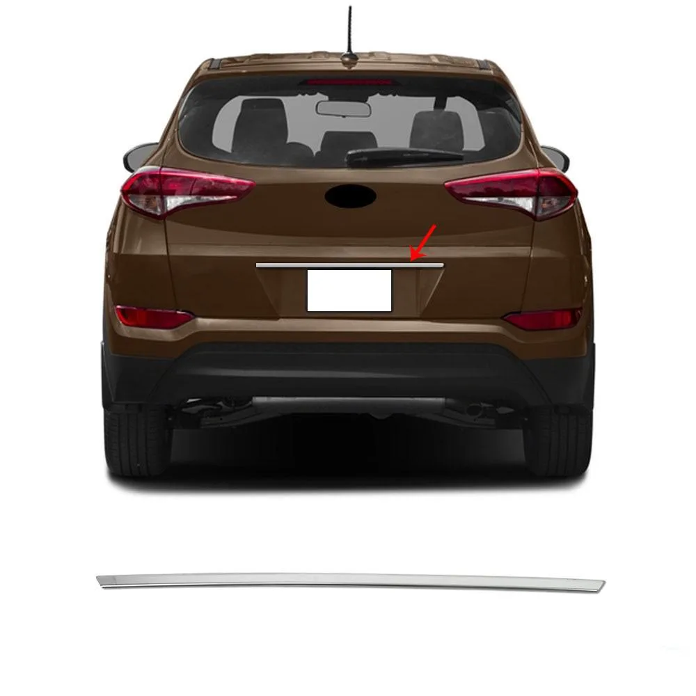 

Hyundai Tucson Chrome Rear Trunk Lid Cover Plate Top Stainless Steel (2015-2018)
