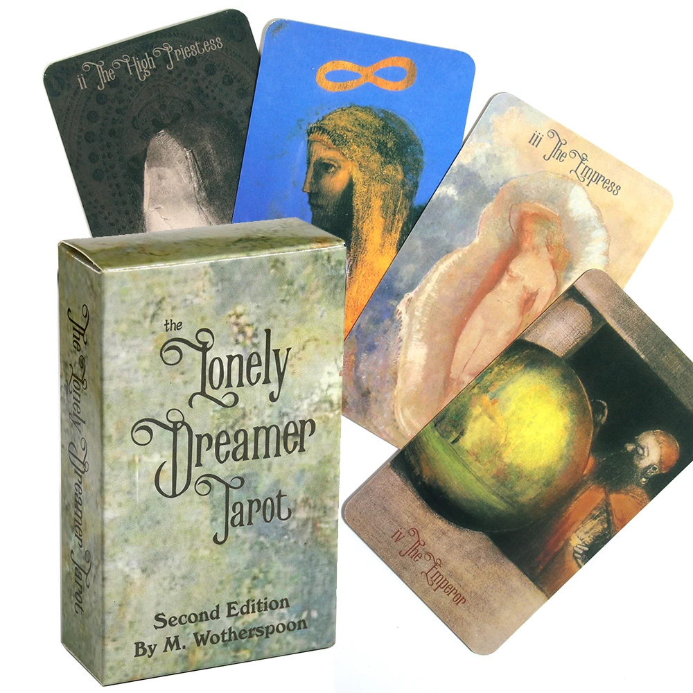 

Одинокий Dreamer Tarot 2nd Edition 84 карты, полностью иллюстрированная колода Таро, вдохновленная французской символикой, художественная игра Odilon Redon