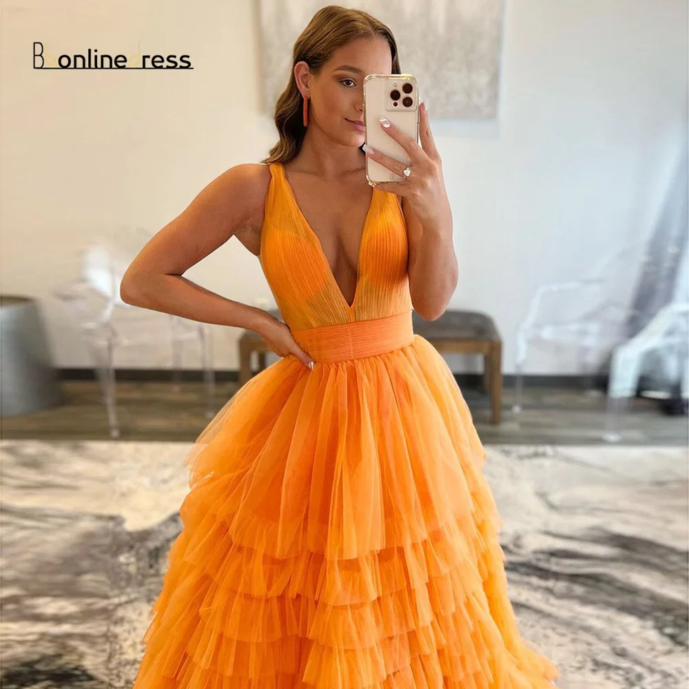 Bbonlinedress A line Tank Evening Dress 2022 Tiered Prom Dresses Pleat Sleeveless Gown Sweetheart Elegant Party | Свадьбы и