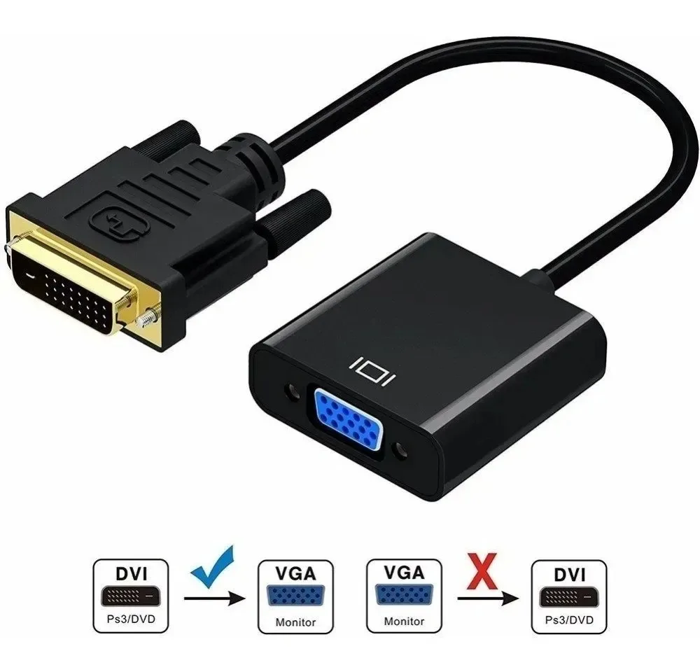 

Male Dvi-D Adapter Converter P/ Vga 15 Pin Female
