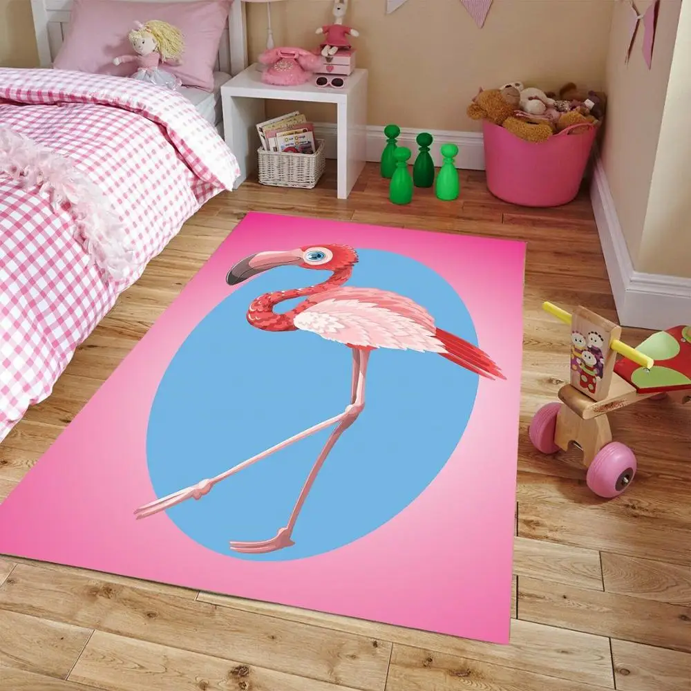 

Коврик с рисунком фламинго, нескользящий напольный ковер, ковер для подростков, ТУРЕЦКИЙ КОВЕР