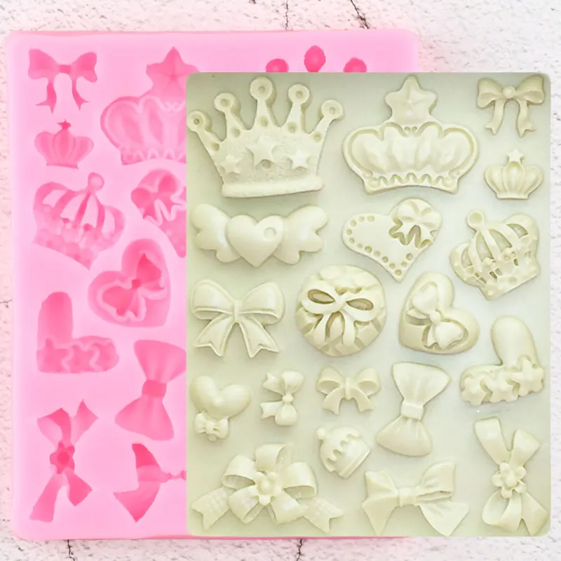 

Мультяшной короной, галстук-бабочка, силиконовые формы кекс «сделай сам» фигурки жениха и невесты; Инструменты для украшения тортов из маст...