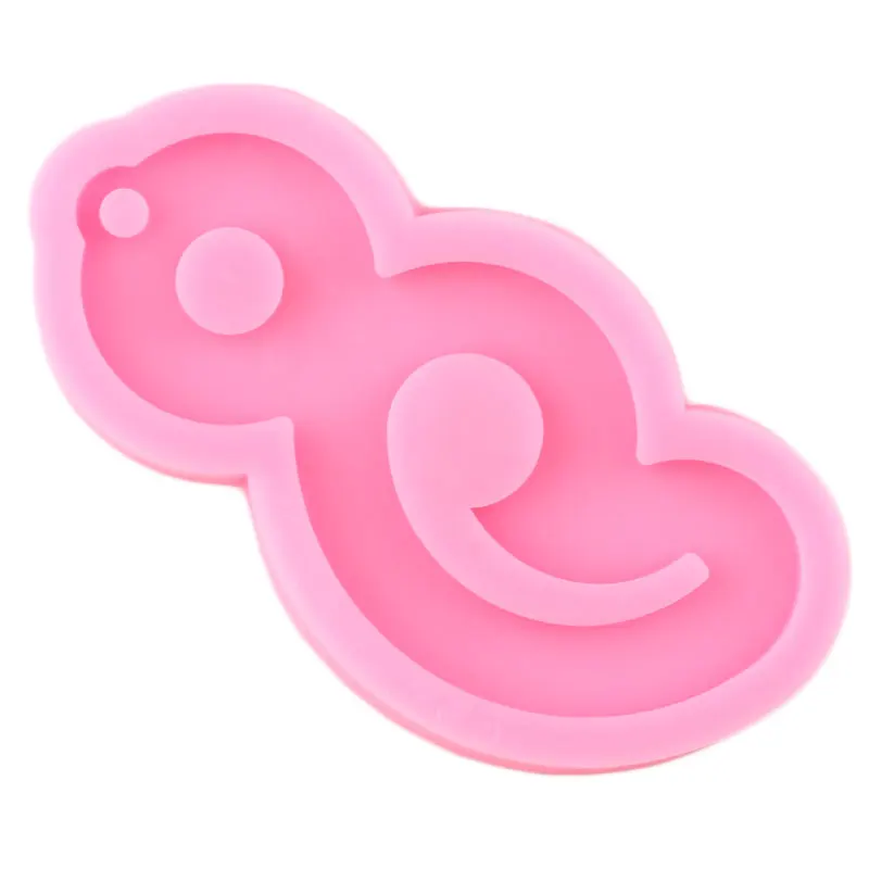 Блестящая форма в форме сердца полудвухколонной формы силиконовые серьги