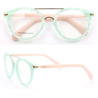 women vintage round eyeglass frames men optical glasses frames flat acetate spectacles double bridge retro prescription eyewear