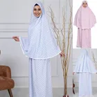 Мусульманское полное покрытие абайя для молитв свободное платье без рукавов Исламский хлопок Сделано в Турции женский тонкий комплект из двух частей Рамадан