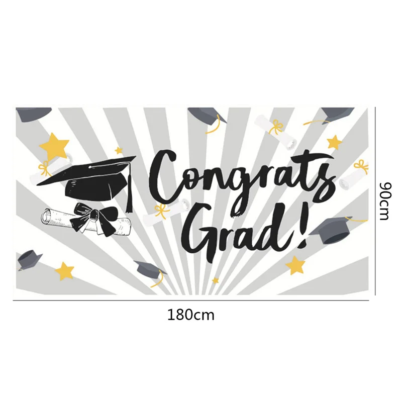 

Congrats Grad Banner Backdrop Photography Background Banner Graduates Party Decorations Banner