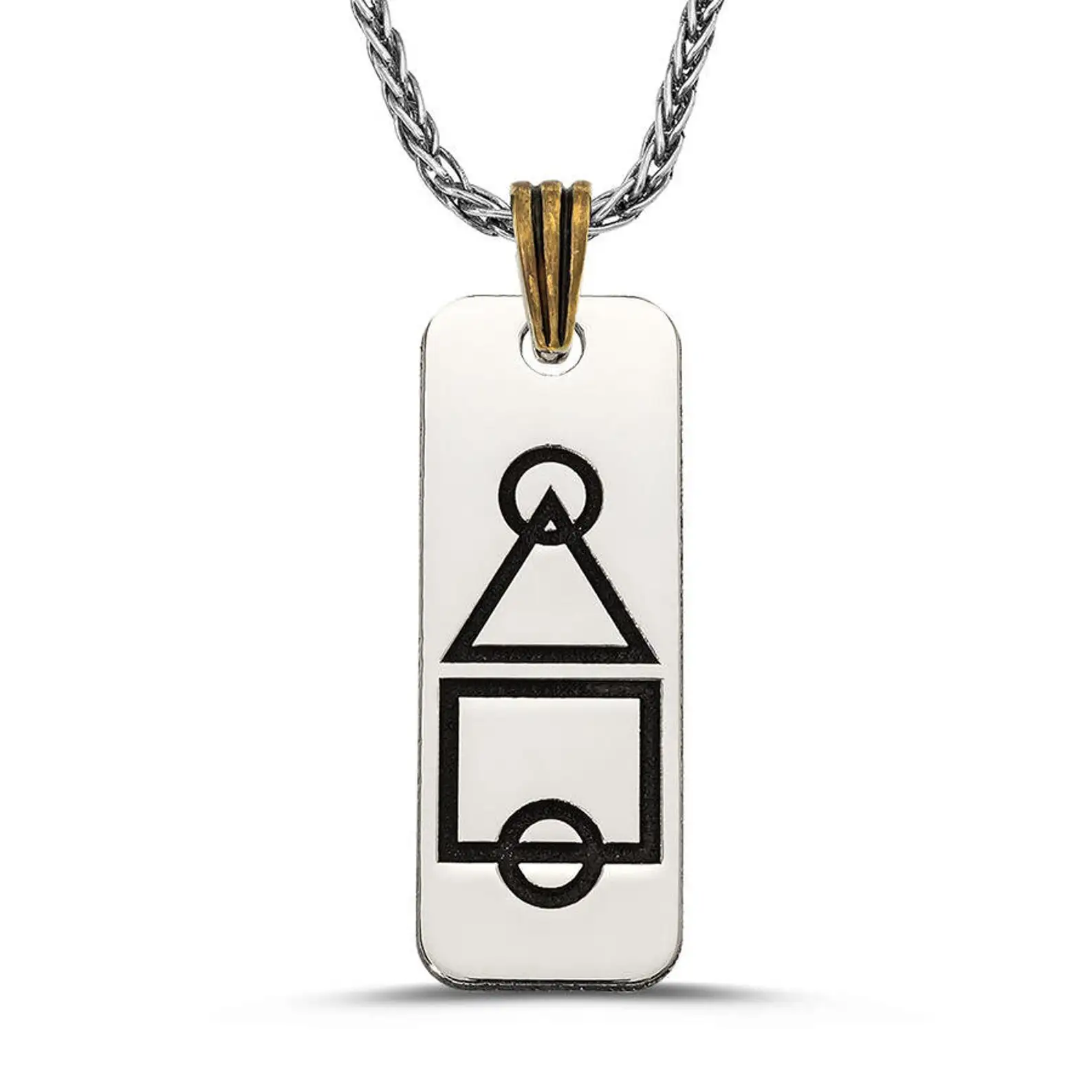 

925 Sterling Silver Black Squid Game Embroidered Unisex Necklace Classy Fashionable Accessory Jewelry Good Quality Gift Luxury