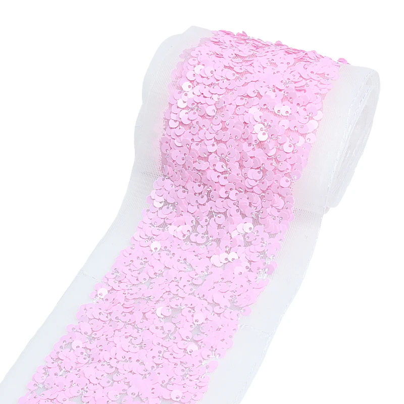 

3 дюйма 75 мм Новый liston тюль край блесток Лента