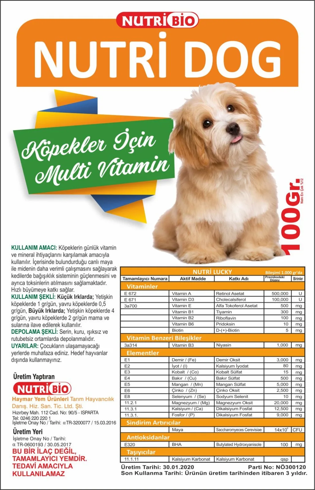 

NUTRIDOG поливитаминный порошок продукт, повышающий иммунитет собак и работающий на желудок 100 г