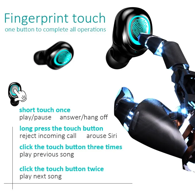 Беспроводные наушники Bluetooth TWS с шумоподавлением Handsfree беспроводная гарнитура