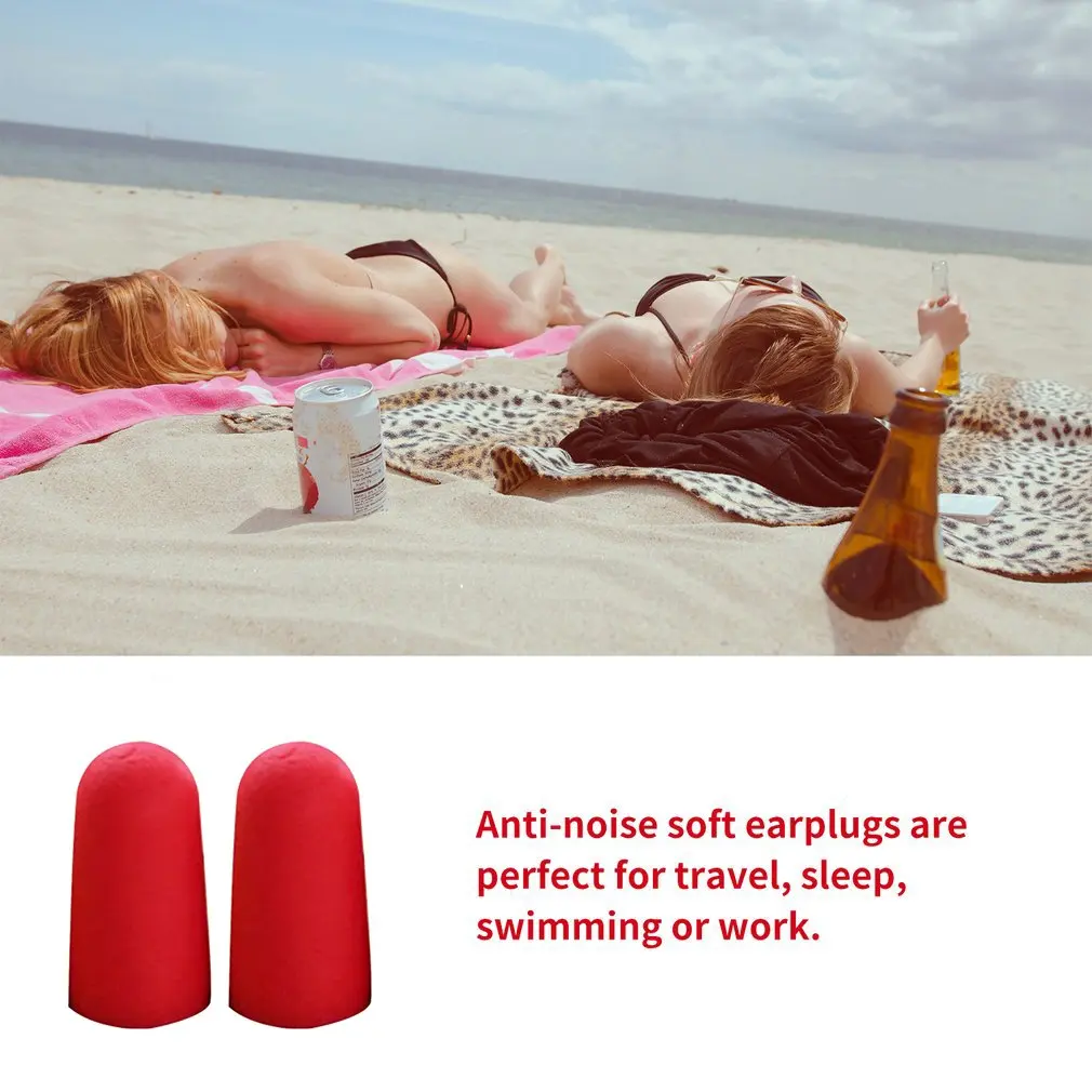 Удобные беруши мягкие из пены с шумоподавлением защитные для сна медленным