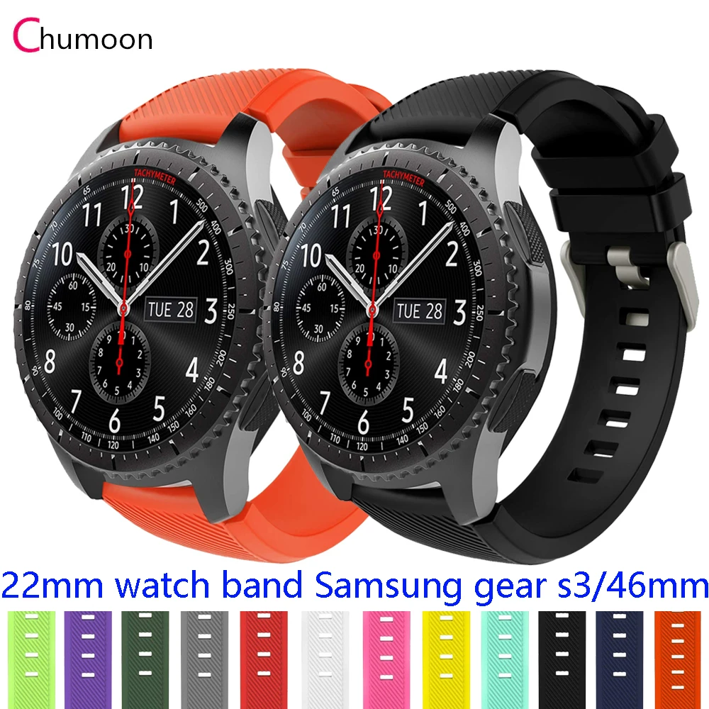Galaxy watch 46 мм ремешок для samsung gear s3 frontier 22 мм ремешок для часов мягкий силиконовый ремешок для часов браслет умный ремешок для часов gear S 3