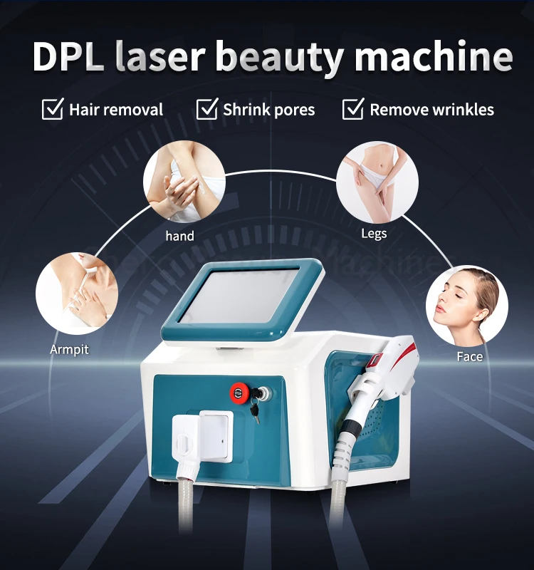 

DPL SHR IPL Permanent Hair Removal Portable Laser Machine For Red Blood Vessels Removal Multifunction Beauty Equipment