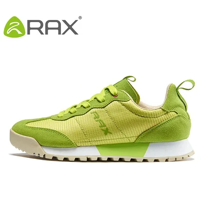 Зеленый RAX/женская Повседневная амортизирующая прогулочная обувь; женские уличные повседневные кроссовки из сетчатого нубука; нескользящая обувь для походов и скалолазания - Цвет: Зеленый