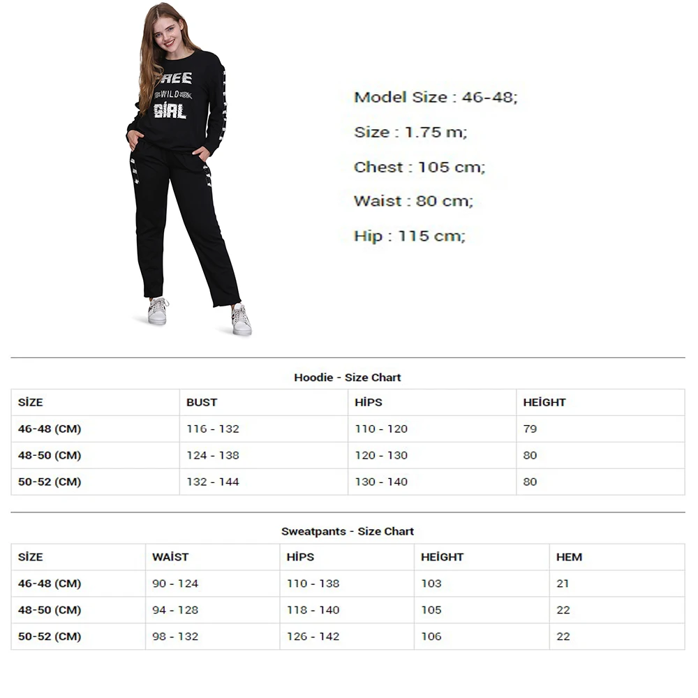 Женский спортивный костюм с принтом Hanezza размера плюс комплект из двух предметов